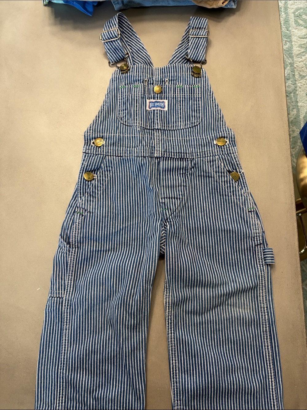 Big Smith Overalls, Made in USA. Railroad Striped.